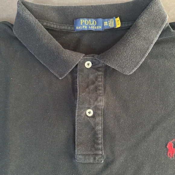 The Iconic Mesh Polo Shirt Black Big & Tall 3XB 3TG - Picture 7 of 10